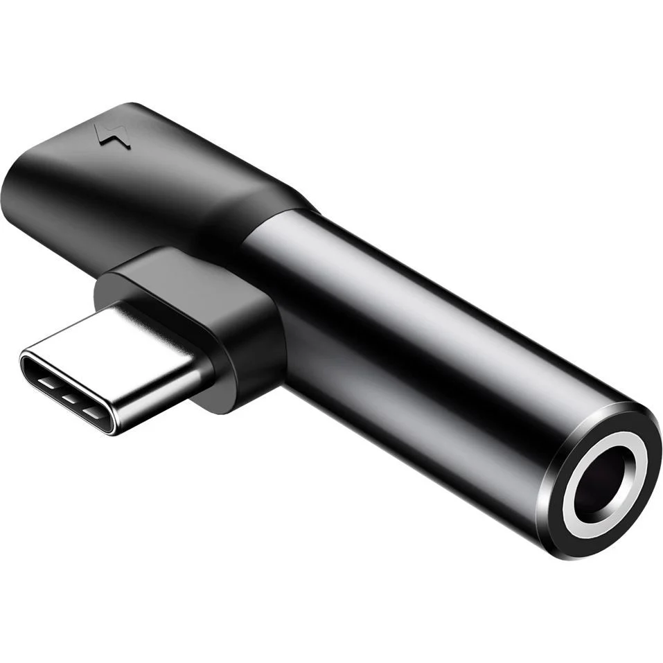 Adapter audio USB-C zu 1x mini jack 3.5mm / 1x USB-C, Baseus Audio Converter L41, Schwarz - Image 2