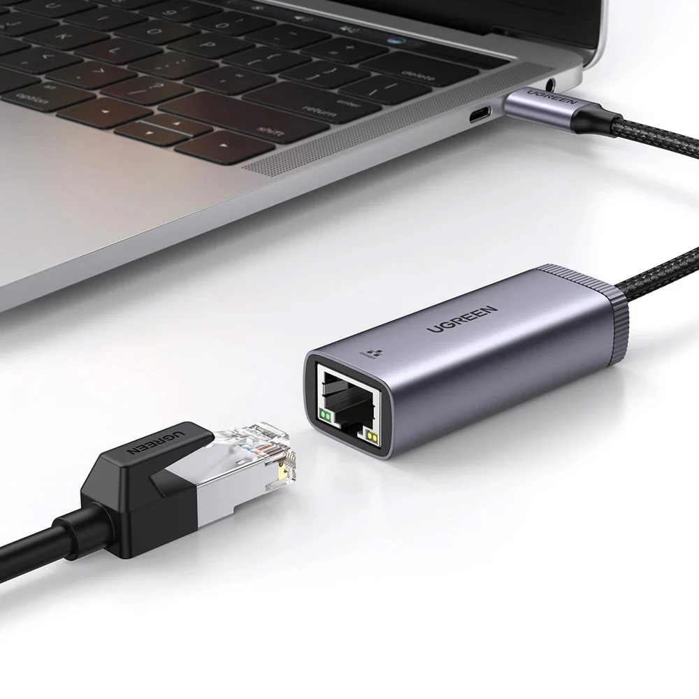 Adapter USB-C für Ethernet (RJ45), 1000 Mbps, Ugreen CM483, Schwarz-Grau - Image 2
