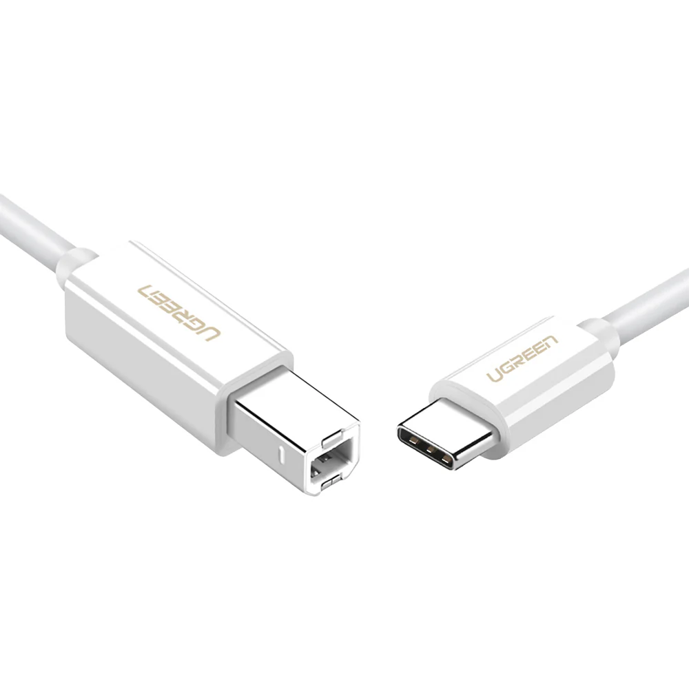 Adapter USB-C (Stecker) auf USB-B (Stecker), Ugreen US241, 1.5 m, Weiß - Image 2