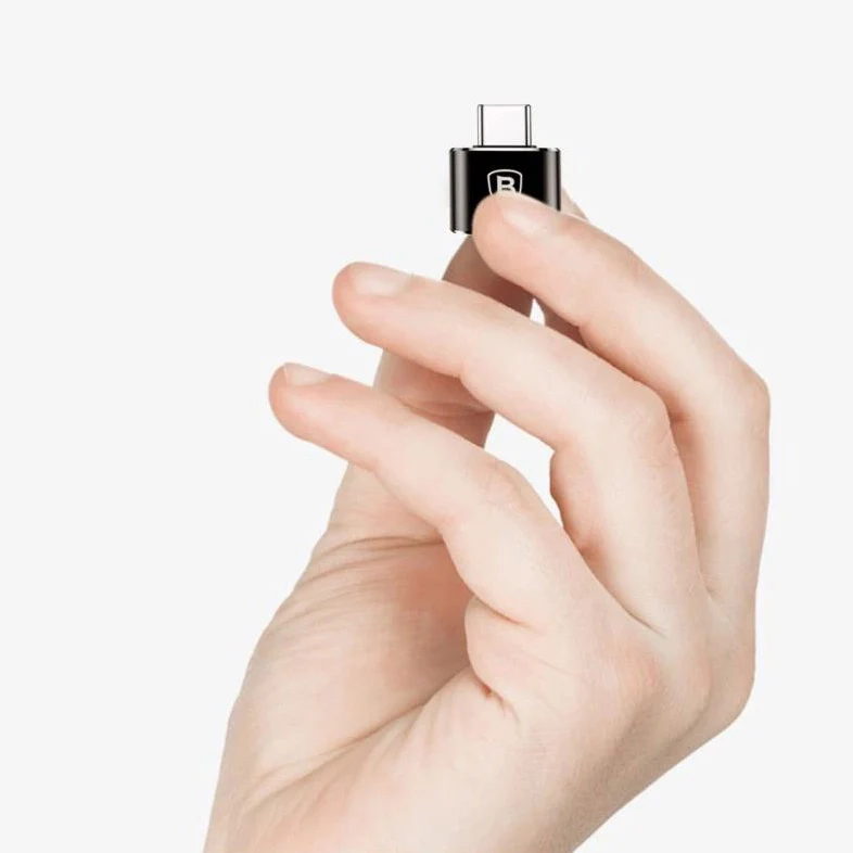 Adapter von USB-A (weiblich) auf USB-C (männlich), Baseus Mini, Schwarz - Image 5