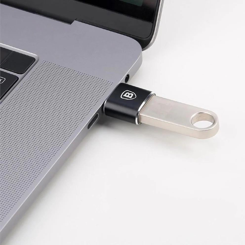 Adapter von USB-A (weiblich) auf USB-C (männlich), Baseus Mini, Schwarz - Image 8