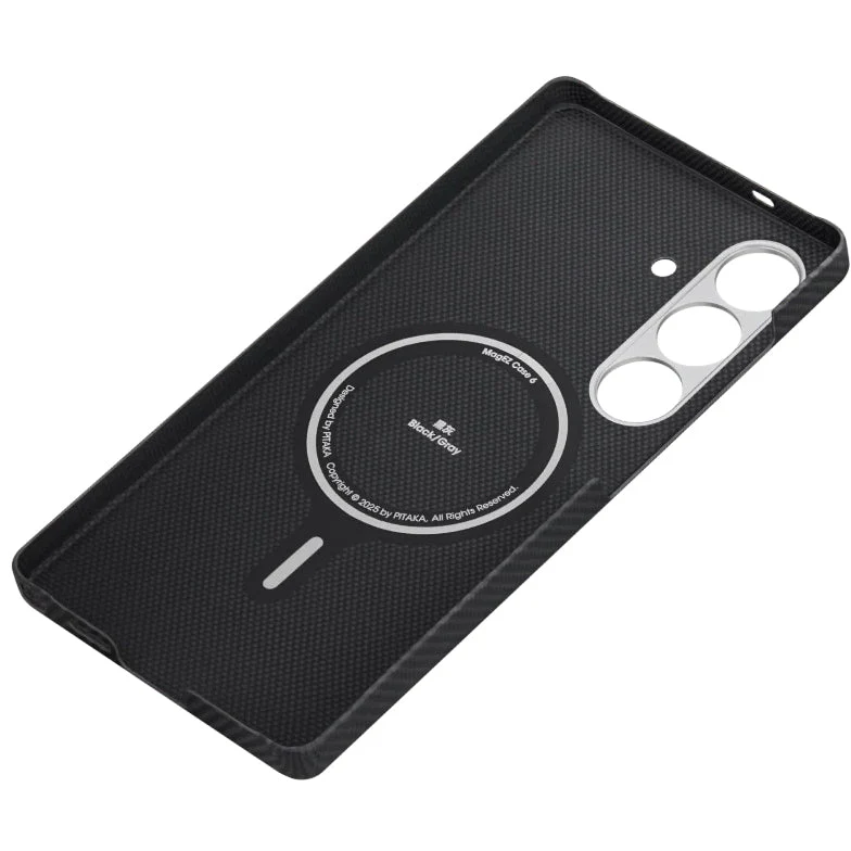Aramid Handyhülle für Galaxy S25, PITAKA Ultra-Slim Case mit MagSafe, Schwarz - Image 3