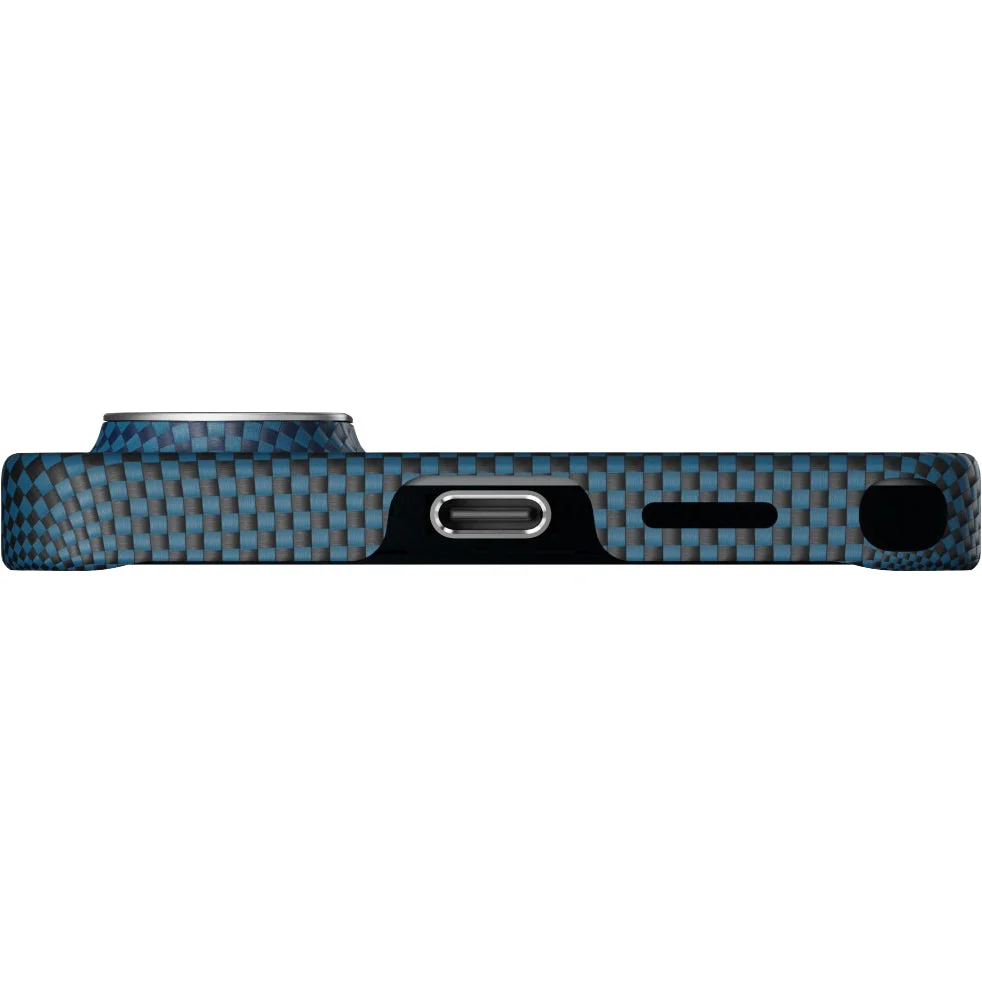 Aramid Handyhülle für Galaxy S26 Ultra, Pitaka Edge Case, mit programmierbaren Tasten Aaron Button, mit MagSafe, Blau - Image 6