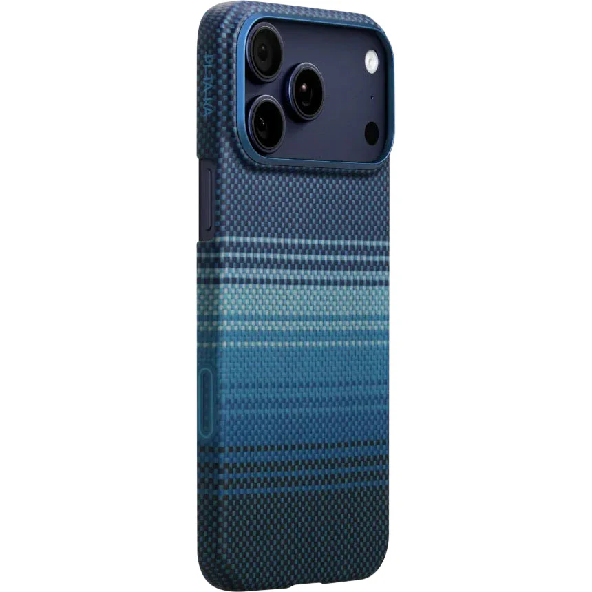 Aramid Handyhülle für iPhone 17 Pro Max, PITAKA Ultra-Slim Case PitaTap mit MagSafe, Blau - Image 3