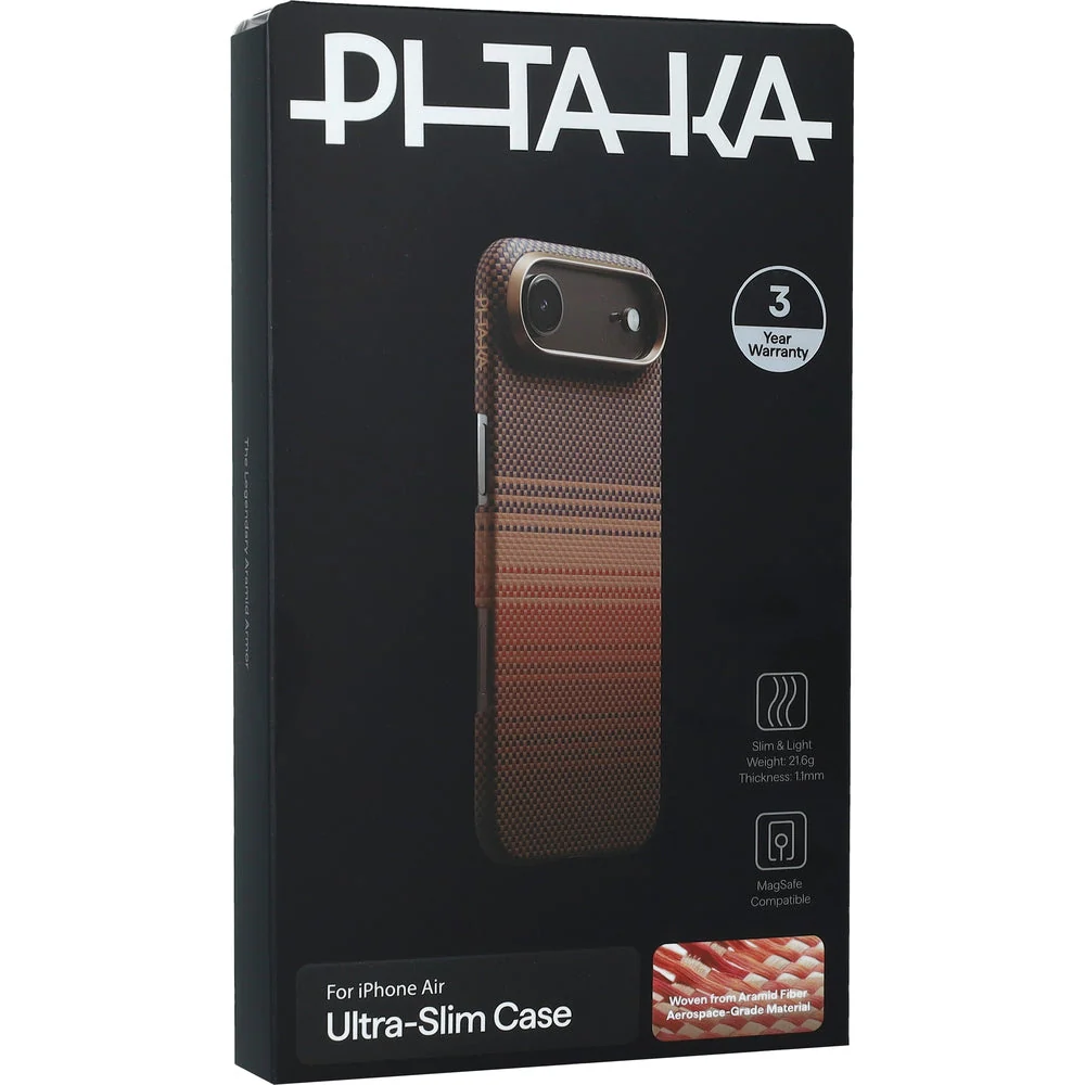 Aramid Handyhülle für iPhone Air, PITAKA Ultra-Slim Case mit MagSafe, Braun-schwarz - Image 2