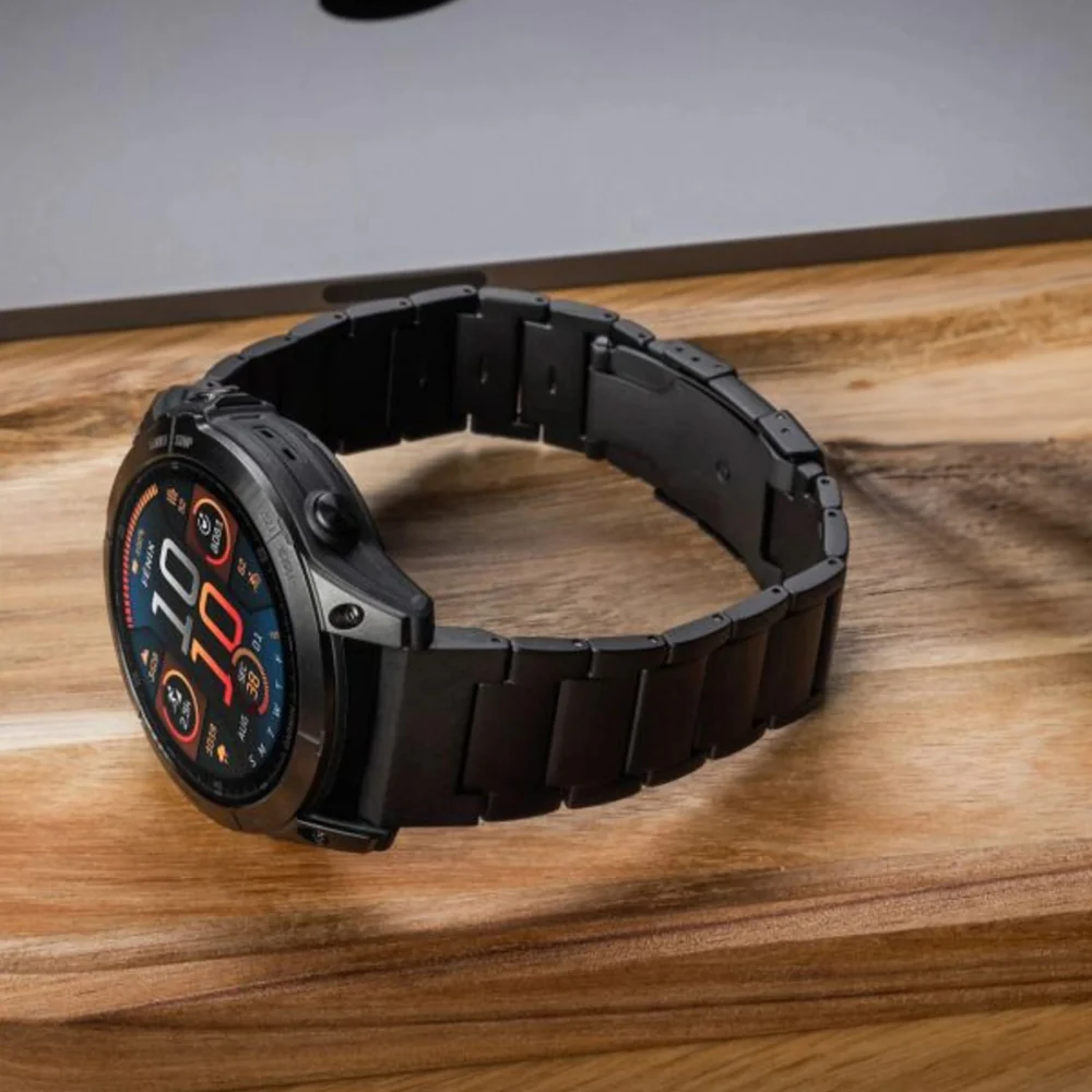 Armband Fixed Titanium Strap für Garmin Fenix 8 Pro (47 mm) / 8 / E / 7 Pro / 7 / 6 Pro / 6, QuickFit 22 mm, Schwarz - Image 2