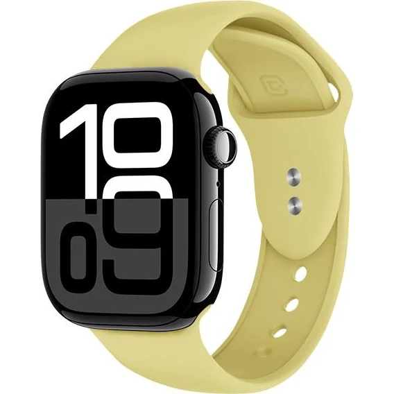 Armband für Apple Watch 38/40/41/42 mm, Crong Sport Liquid Band, Gelb - Image 3