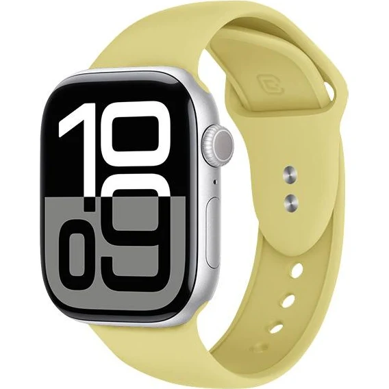 Armband für Apple Watch 38/40/41/42 mm, Crong Sport Liquid Band, Gelb - Image 6