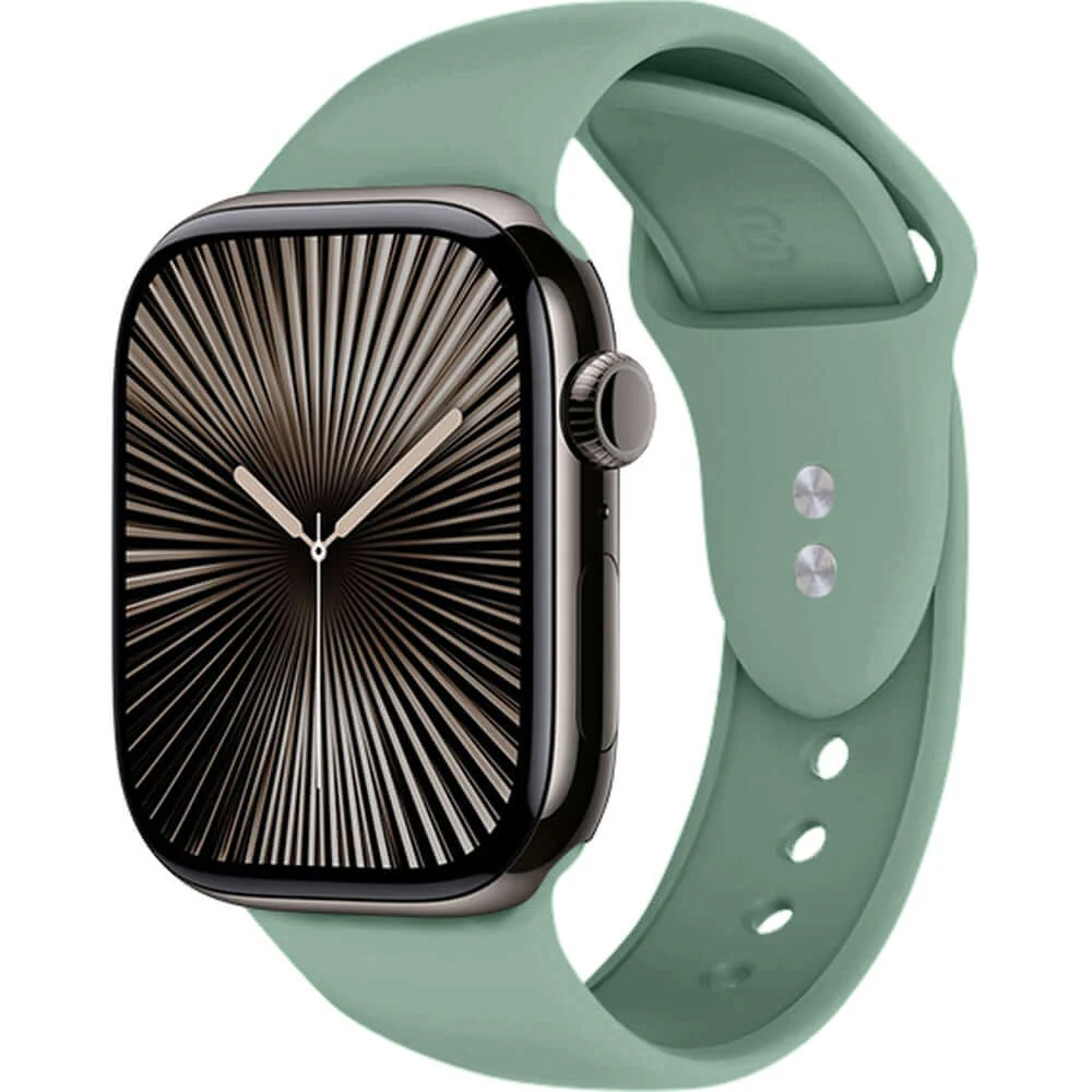 Armband für Apple Watch 38/40/41/42 mm, Crong Sport Liquid Band, Salbei