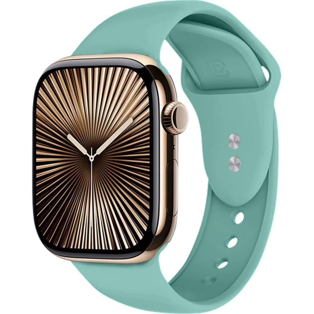 Armband für Apple Watch 38/40/41/42 mm, Crong Sport Liquid Band, Türkis - Image 6