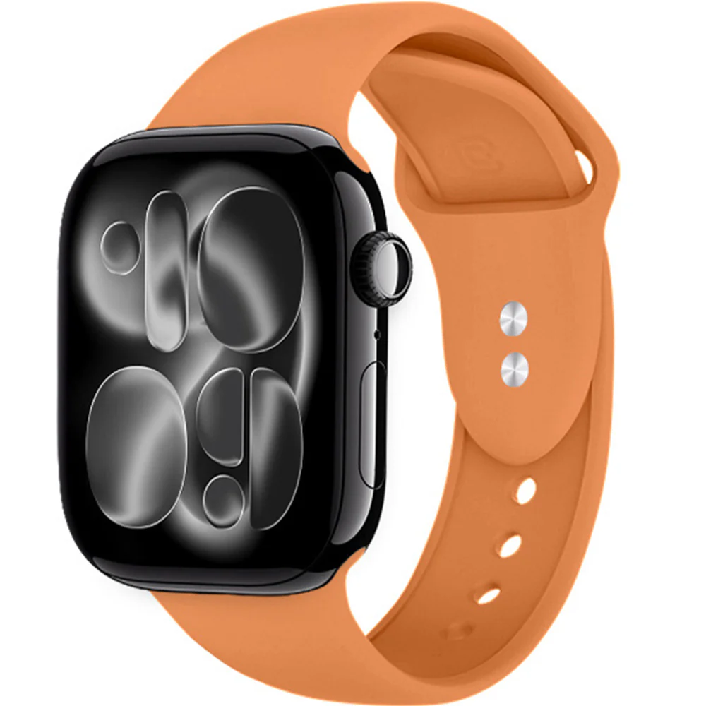 Armband für Apple Watch 42/41/40/38 mm, Crong Liquid Band, Orange - Image 2