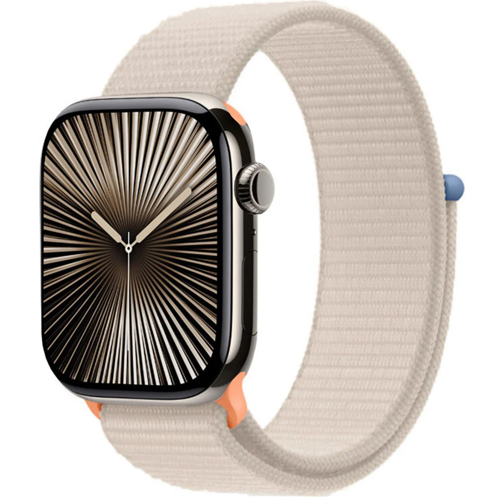 Armband für Apple Watch 42/41/40/38 mm, Crong Nylon, Beige - Image 4
