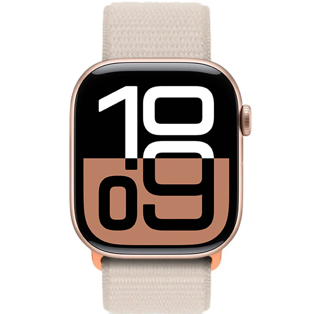 Armband für Apple Watch 42/41/40/38 mm, Crong Nylon, Beige - Image 5
