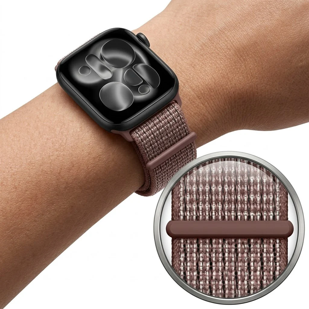 Armband für Apple Watch 42/41/40/38 mm, Crong Nylon, Braun - Image 6