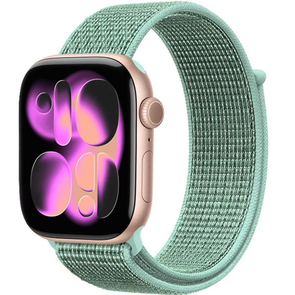 Armband für Apple Watch 42/41/40/38 mm, Crong Nylon, Grün - Image 3