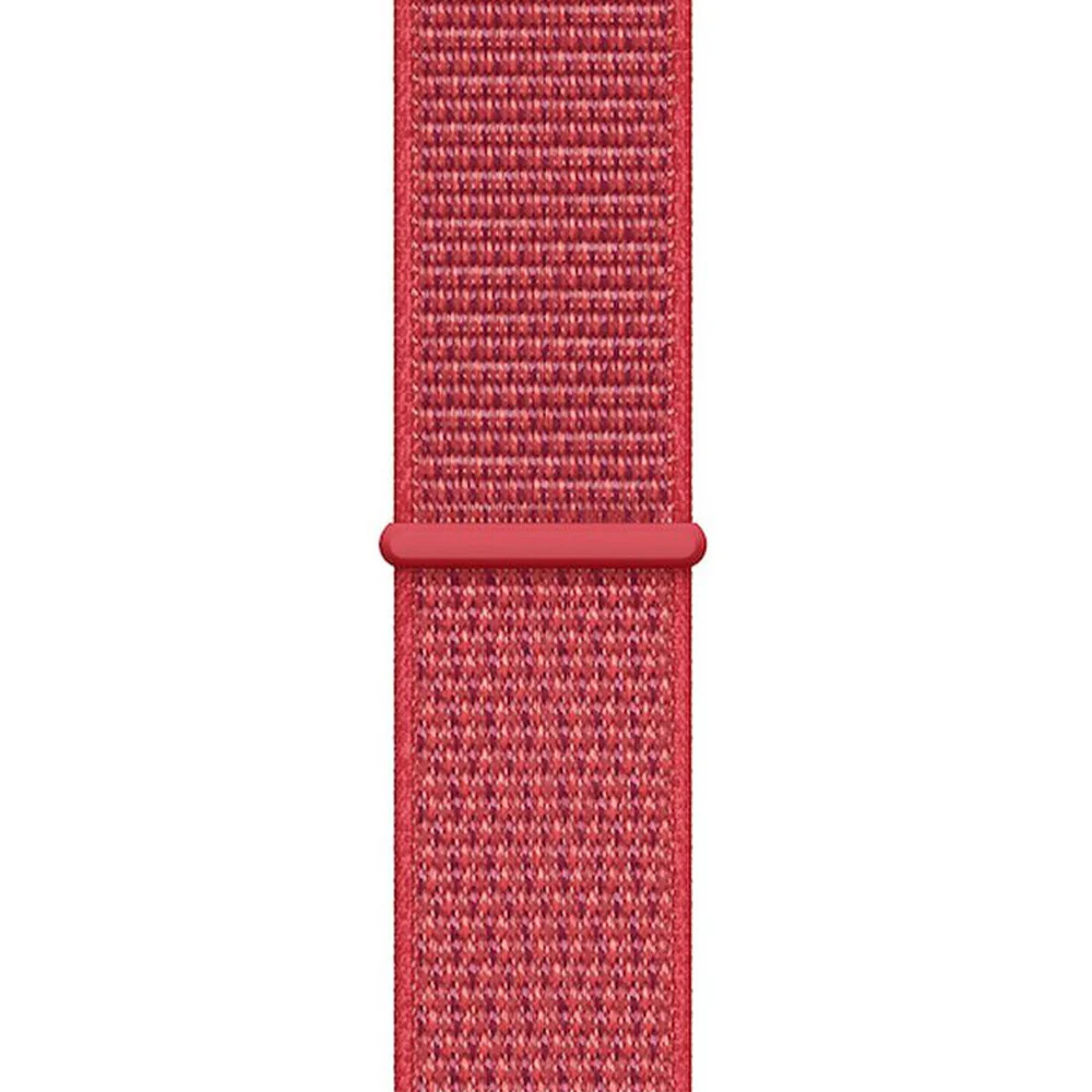 Armband für Apple Watch 42/41/40/38 mm, Crong Nylon, Rot - Image 5