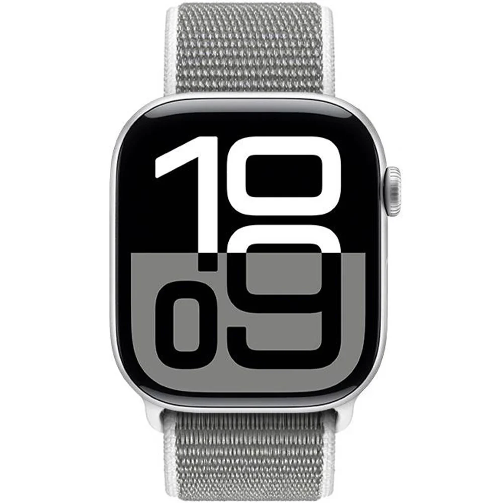 Armband für Apple Watch 42/41/40/38 mm, Crong Nylon, Weiß-Grau - Image 5