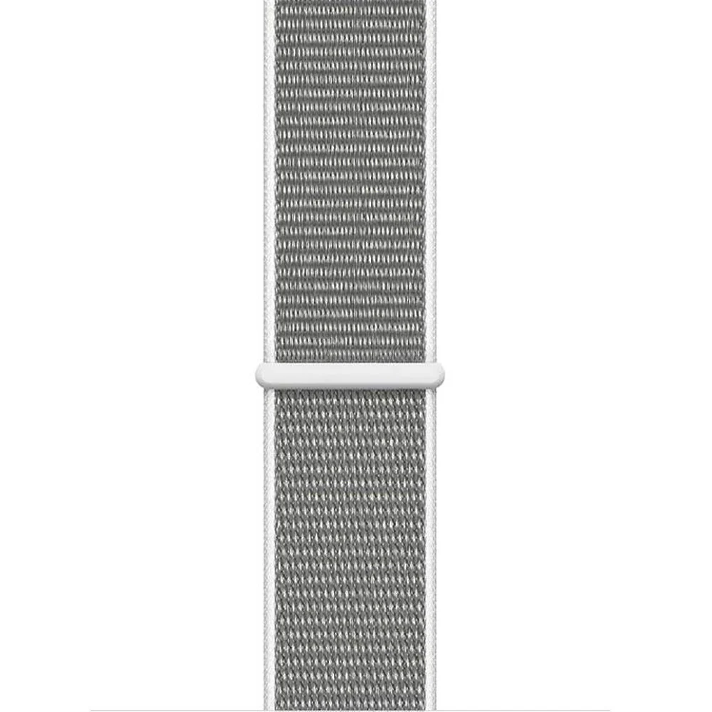Armband für Apple Watch 42/41/40/38 mm, Crong Nylon, Weiß-Grau - Image 6