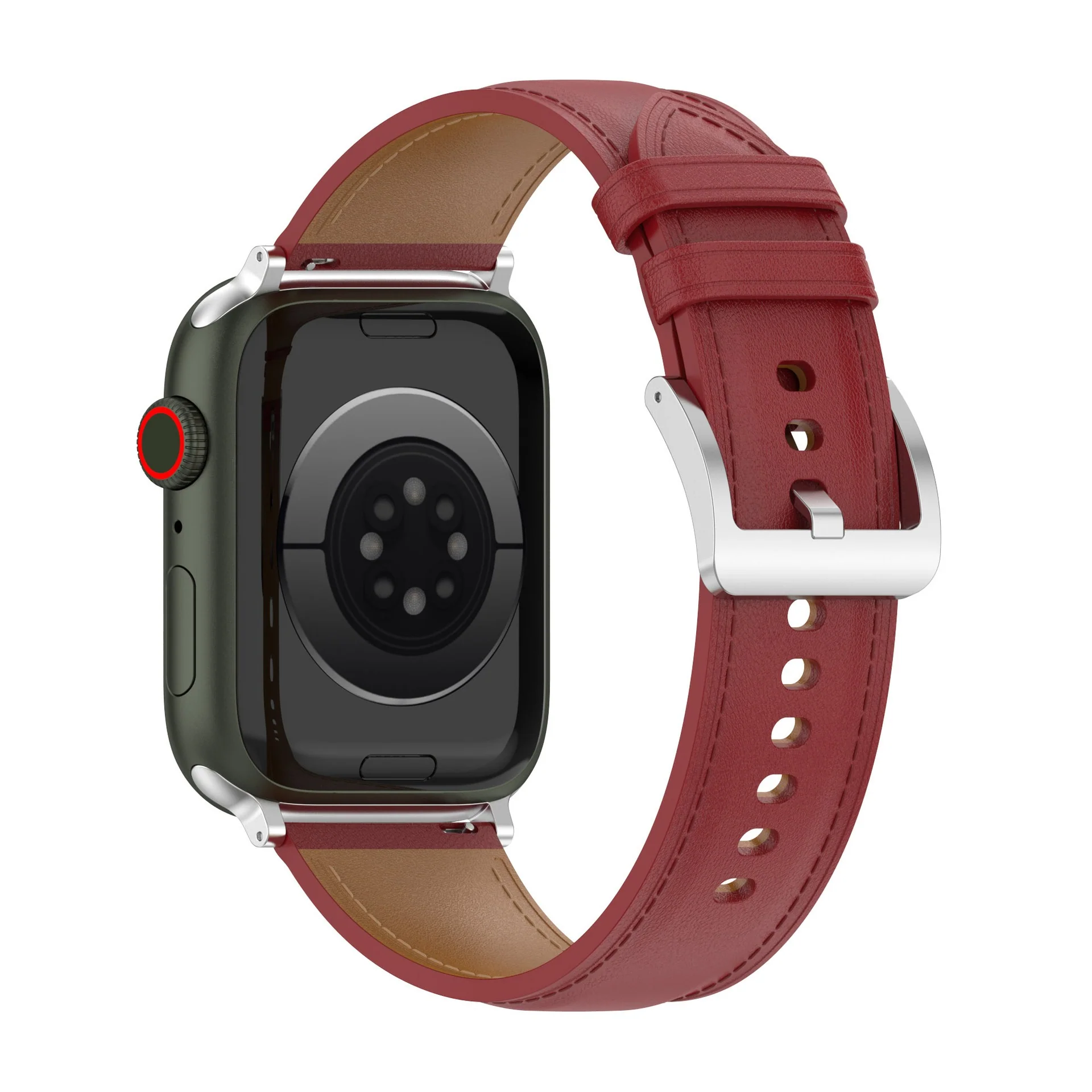 Armband für Apple Watch 44/45/46/49 mm, Bizon Strap Watch Casual, Rot - Image 3