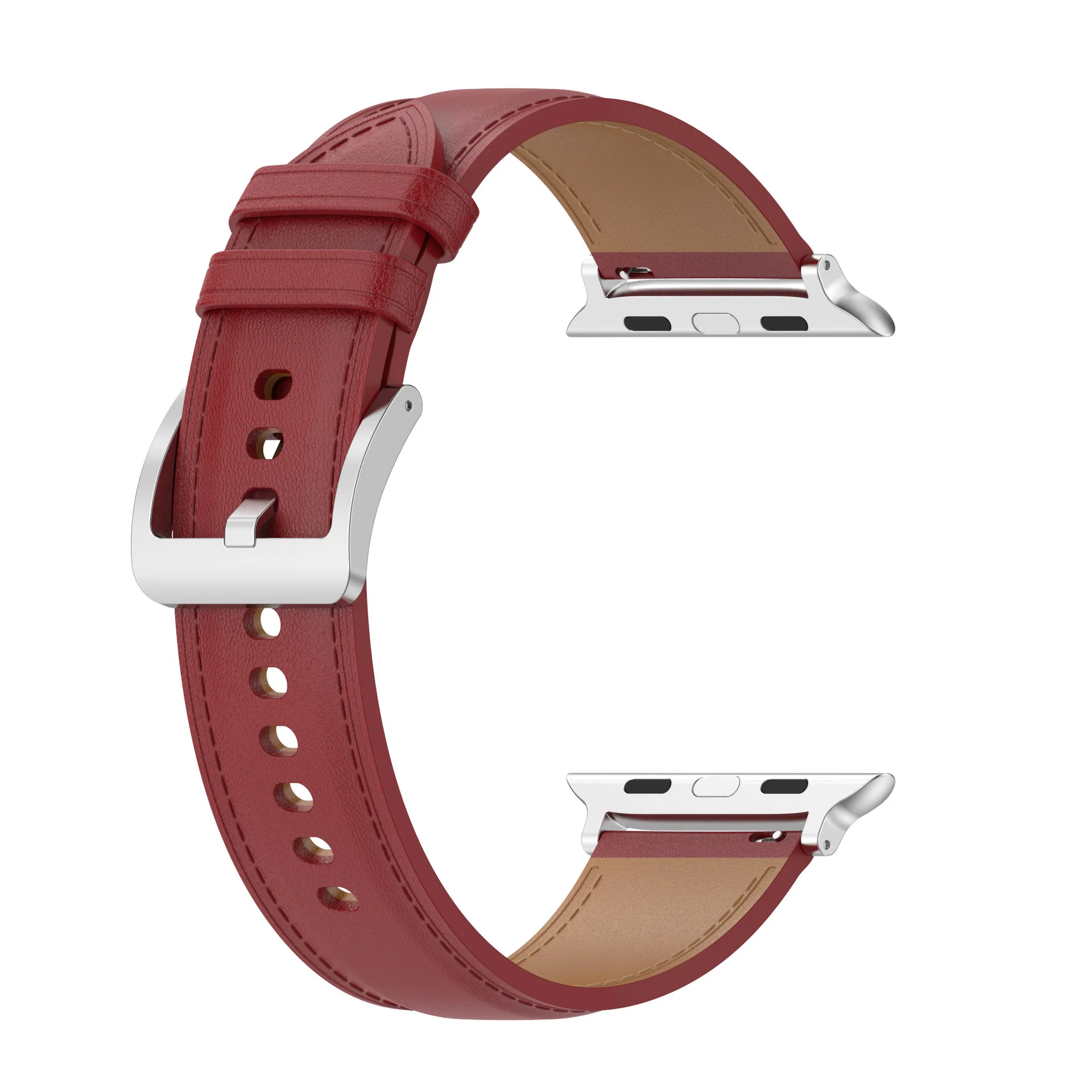 Armband für Apple Watch 44/45/46/49 mm, Bizon Strap Watch Casual, Rot - Image 4