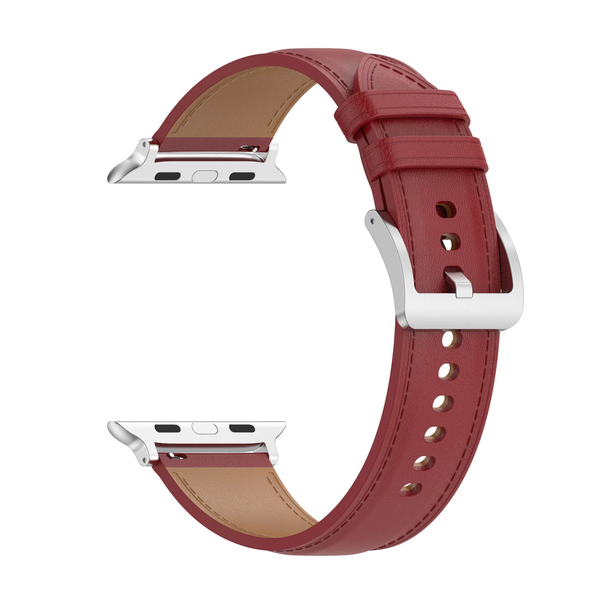 Armband für Apple Watch 44/45/46/49 mm, Bizon Strap Watch Casual, Rot - Image 6