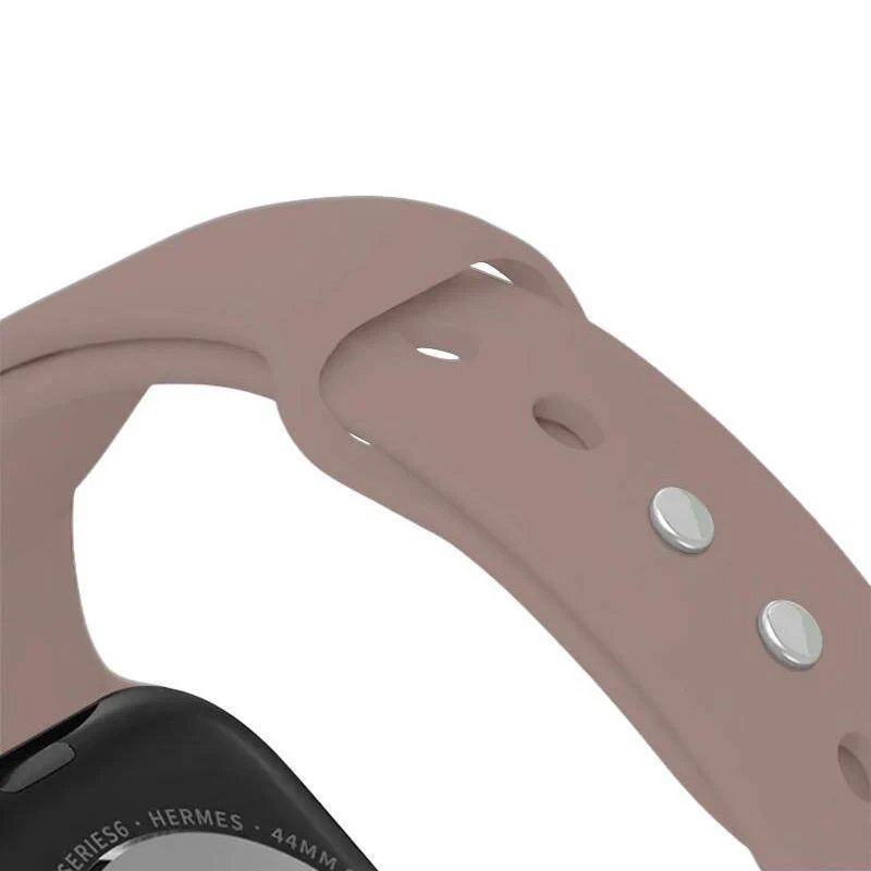 Armband für Apple Watch 49/46/45/44 mm, Crong Sport Liquid Band, Braun - Image 5