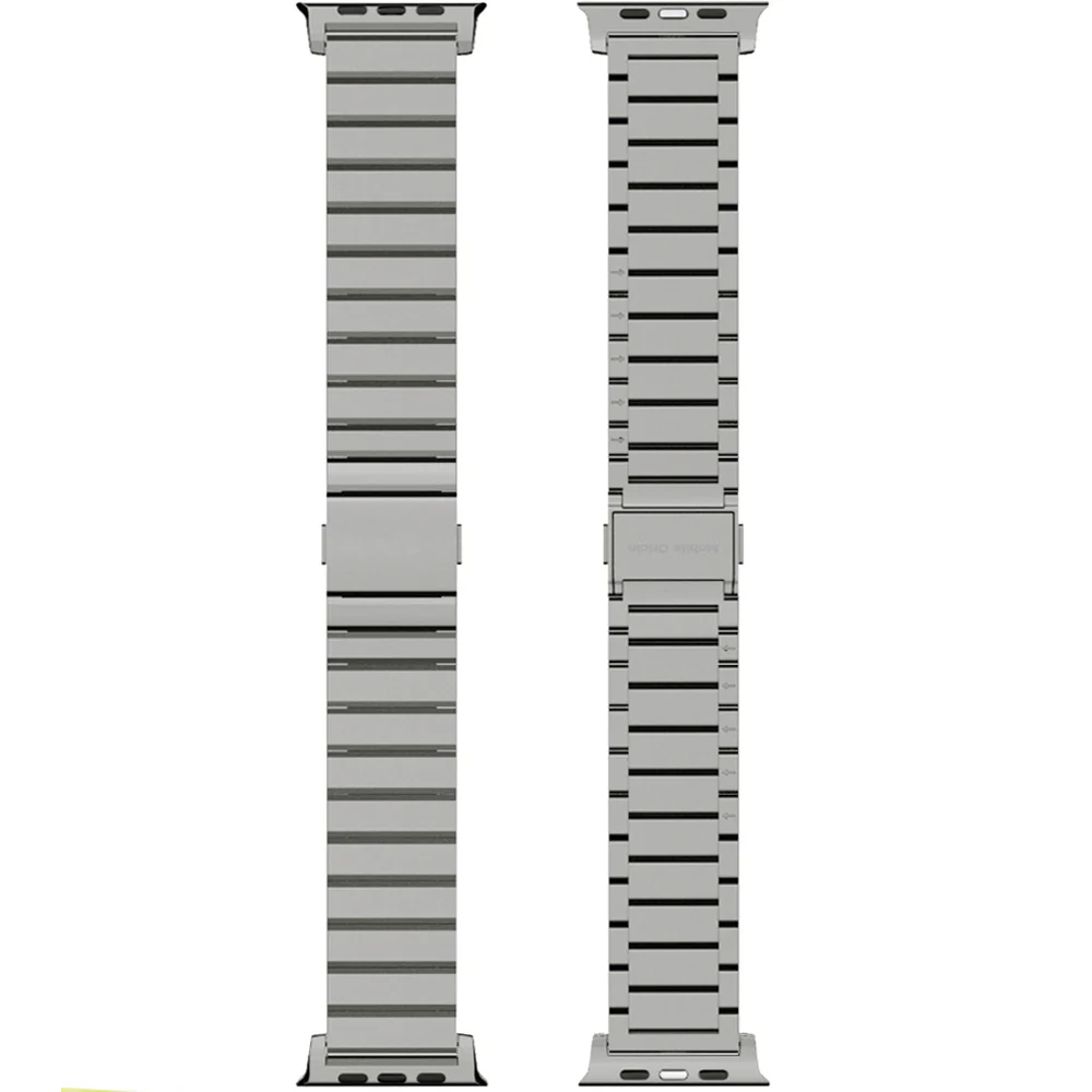 Armband für Apple Watch 49/46/45/44 mm, Mobile Origin Titanium Band Modena, Titan - Image 6