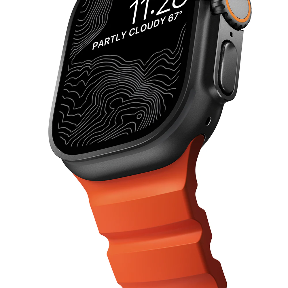 Armband für Apple Watch 49/46/45/44 mm, Nomad Rocky Point Band, Orange-Schwarz - Image 5