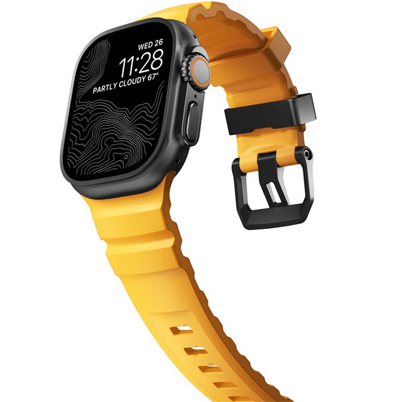 Armband für Apple Watch 49/46/45/44 mm, Nomad Rocky Point Band, Gelb - Image 4