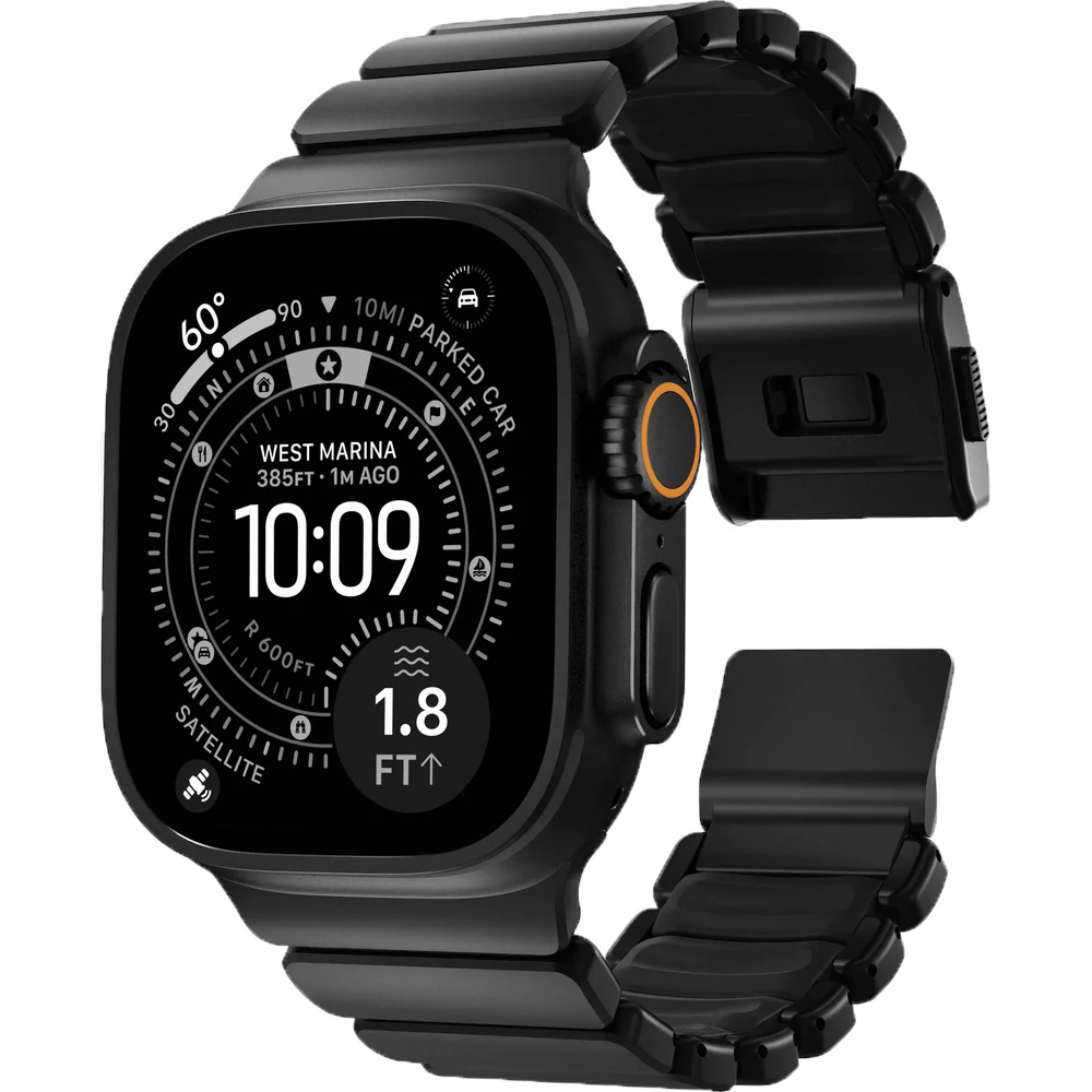 Armband für Apple Watch 49/46/45/44 mm, Nomad Stratos Band, Schwarzer Titan - Image 8