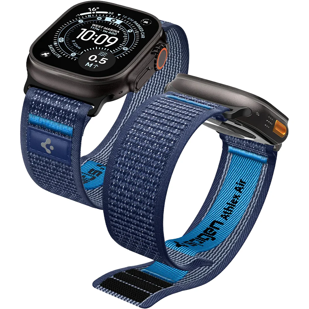 Armband für Apple Watch 49/46/45/44 mm, Spigen Athlex Air 2, Dunkelblau - Image 16