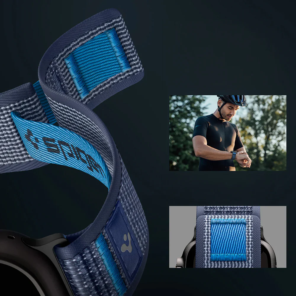 Armband für Apple Watch 49/46/45/44 mm, Spigen Athlex Air 2, Dunkelblau - Image 3