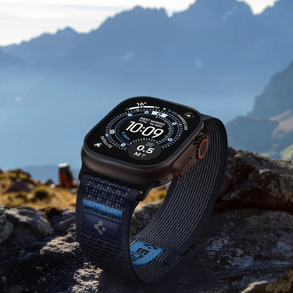 Armband für Apple Watch 49/46/45/44 mm, Spigen Athlex Air 2, Dunkelblau - Image 4