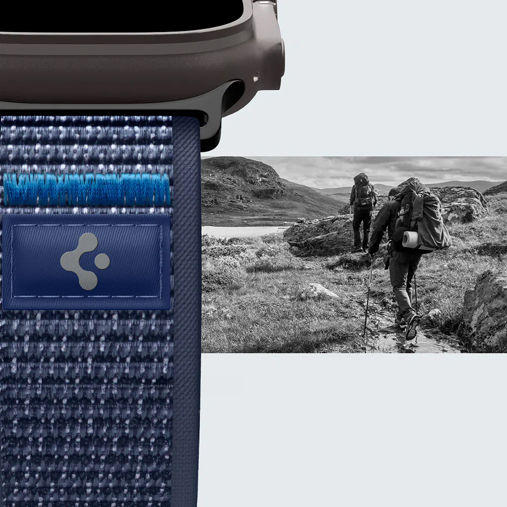 Armband für Apple Watch 49/46/45/44 mm, Spigen Athlex Air 2, Dunkelblau - Image 5