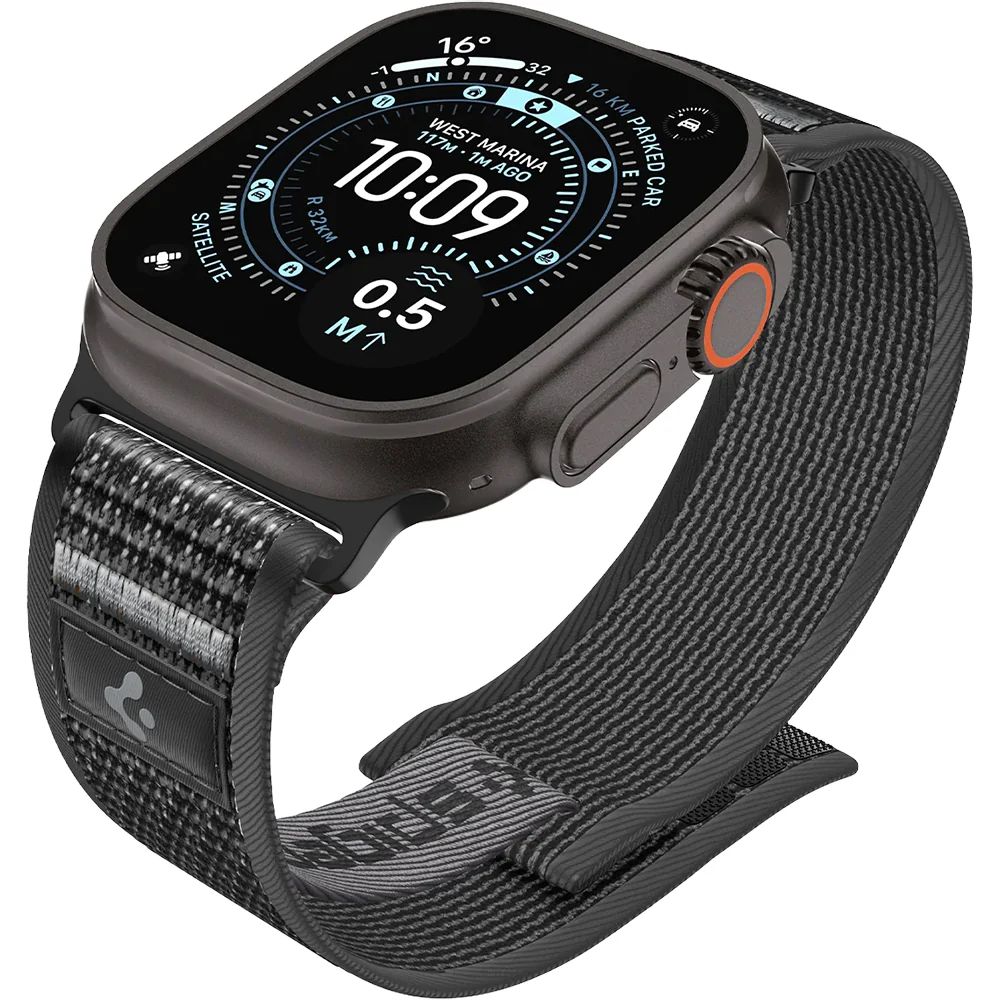 Armband für Apple Watch 49/46/45/44 mm, Spigen Athlex Air 2, Schwarz-Grau - Image 14