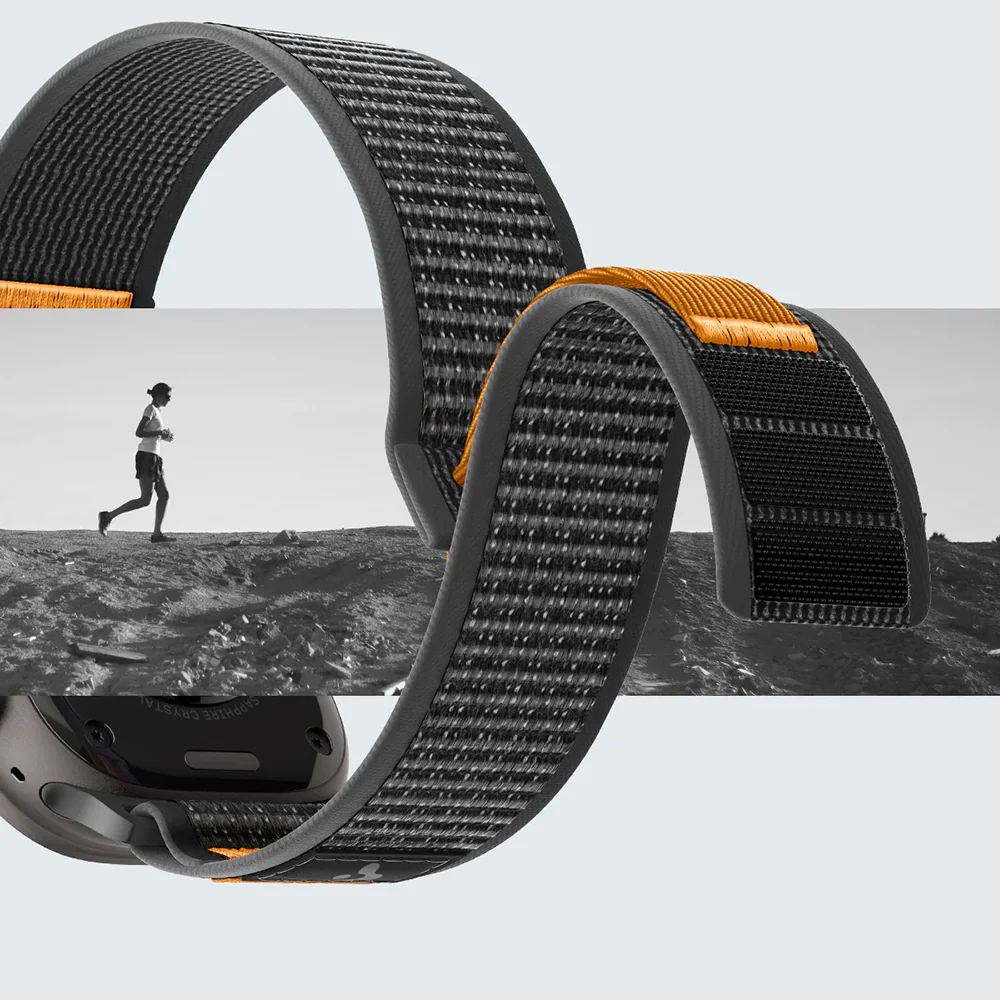 Armband für Apple Watch 49/46/45/44 mm, Spigen Athlex Air 2, Schwarz-Orange - Image 6