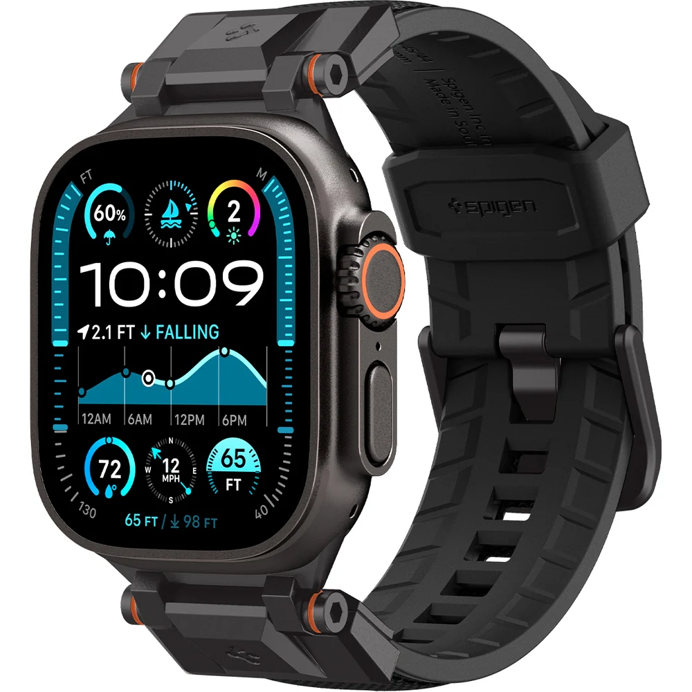 Armband für Apple Watch 49/46/45/44 mm, Spigen DuraPro Armor, Schwarz - Image 3