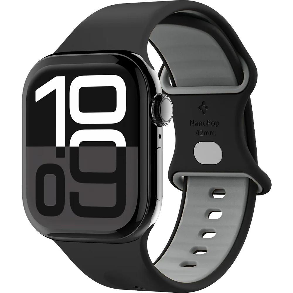 Armband für Apple Watch 49/46/45/44 mm, Spigen Nano Pop, Schwarz - Image 13