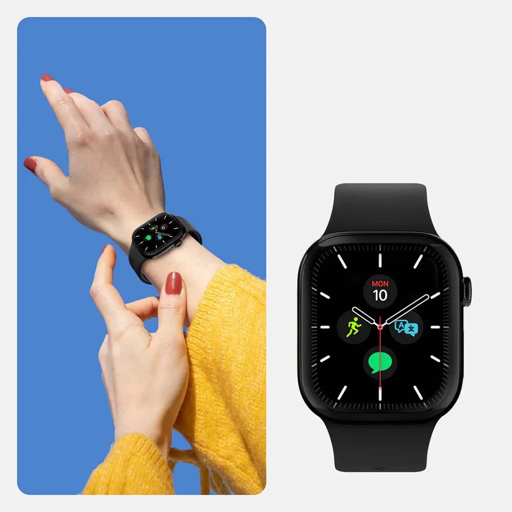 Armband für Apple Watch 49/46/45/44 mm, Spigen Nano Pop, Schwarz - Image 6