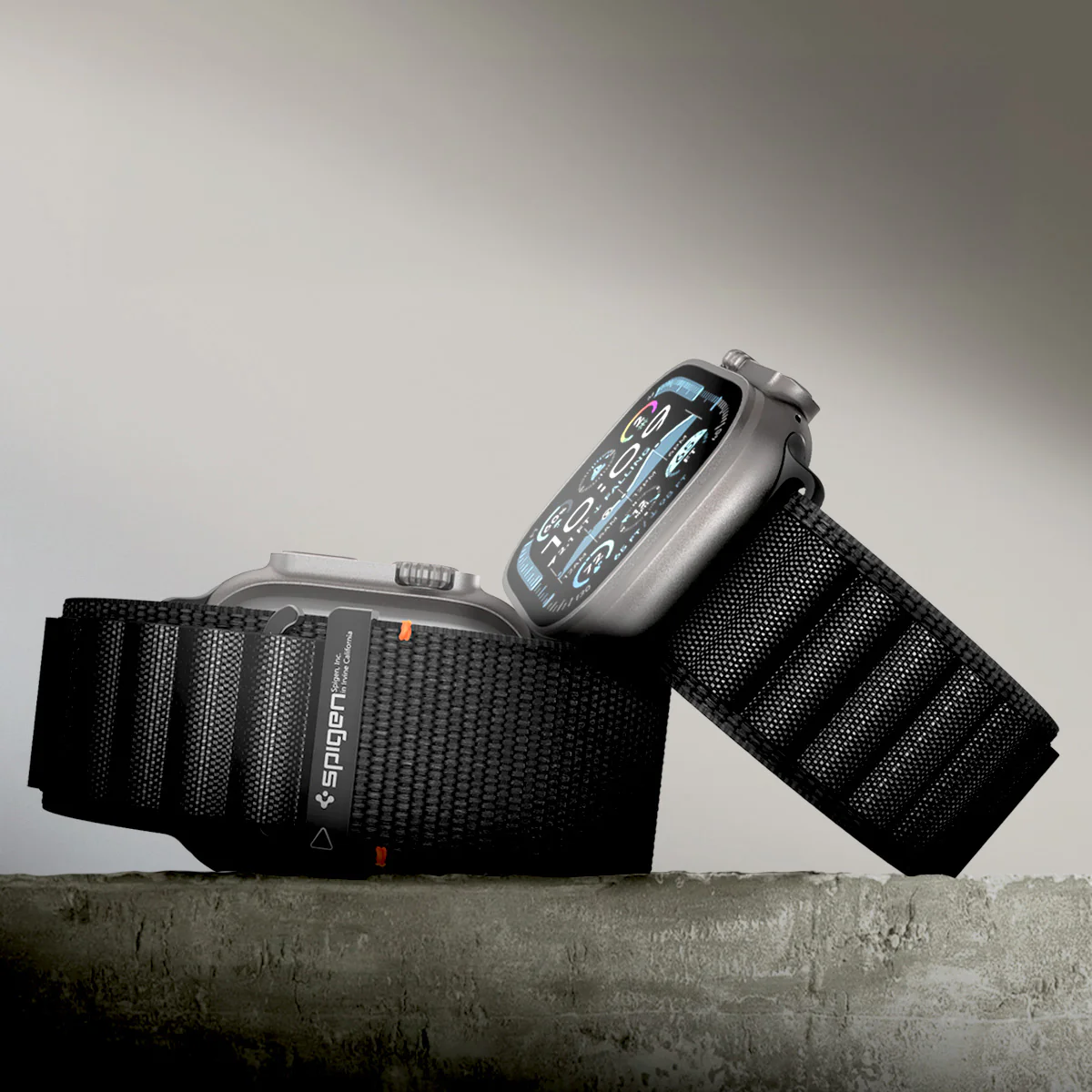 Armband für Apple Watch 49/46/45/44 mm, Spigen WBF1 Band, Schwarz - Image 12