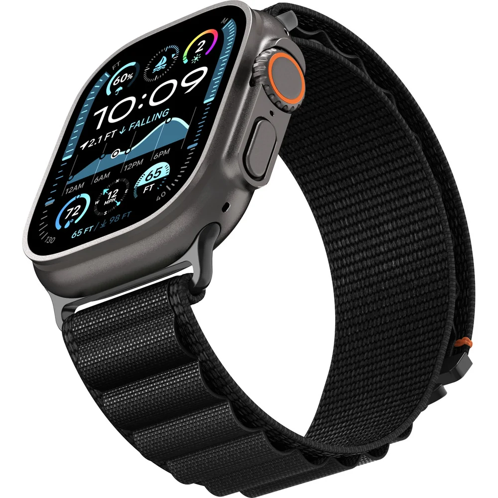 Armband für Apple Watch 49/46/45/44 mm, Spigen WBF1 Band, Schwarz - Image 6