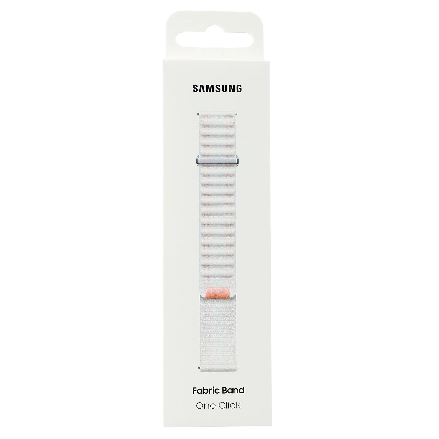 Armband für Galaxy Watch 7 / FE / 6 / 5 Pro / 5 / 4, Samsung Fabric Band, Weiß und Rosa - Image 4