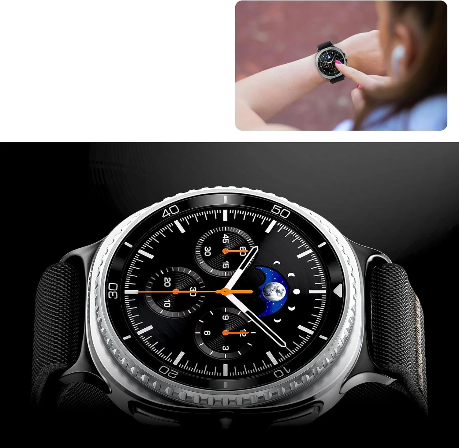 Armband für Galaxy Watch 8 40/44 mm, Classic 46 mm, Spigen Lite Fit, Schwarz - Image 11