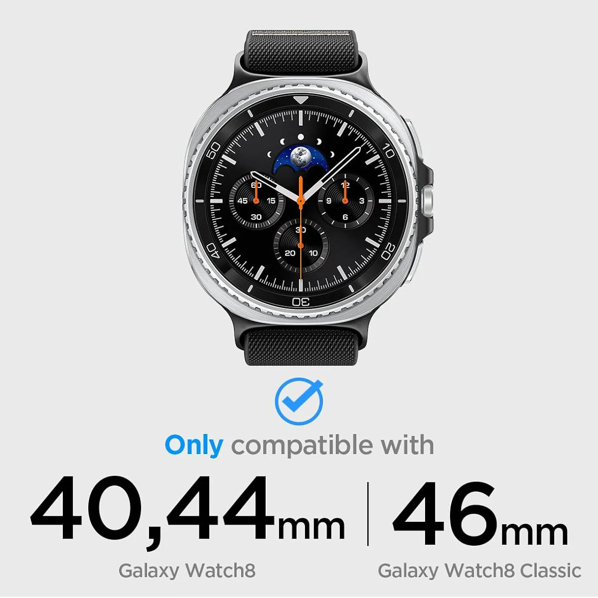 Armband für Galaxy Watch 8 40/44 mm, Classic 46 mm, Spigen Lite Fit, Schwarz - Image 12