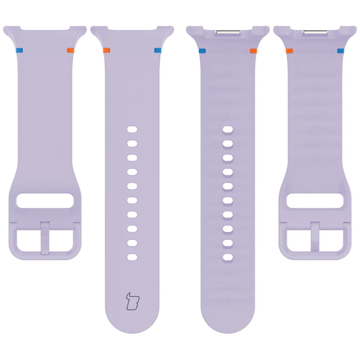 Armband für Galaxy Watch 8 40 mm / 44 mm / 8 Classic 46 mm, Bizon Strap Watch Silicone G, Hellviolett - Image 4