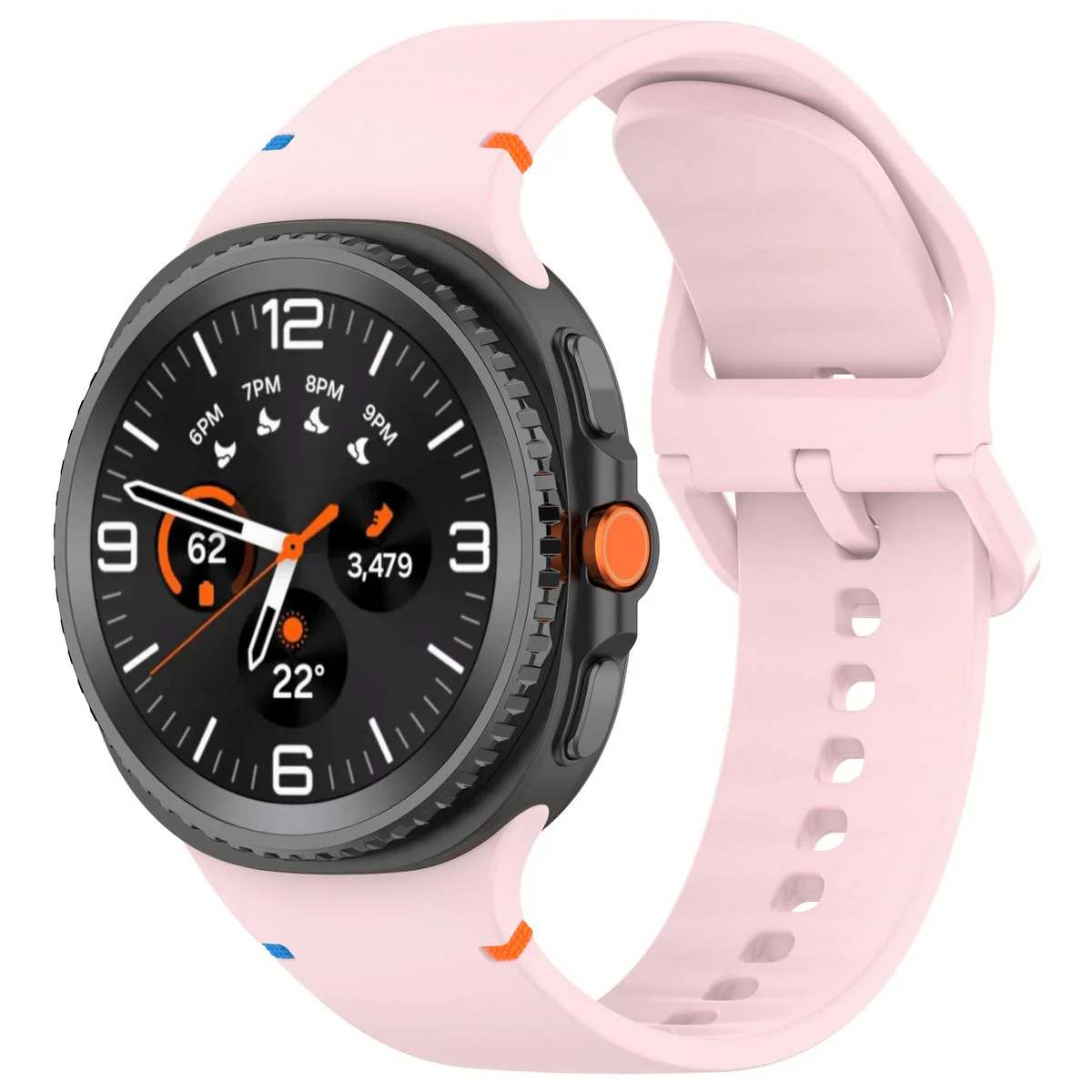 Armband für Galaxy Watch 8 40 mm / 44 mm / 8 Classic 46 mm, Bizon Strap Watch Silicone G, Rosa