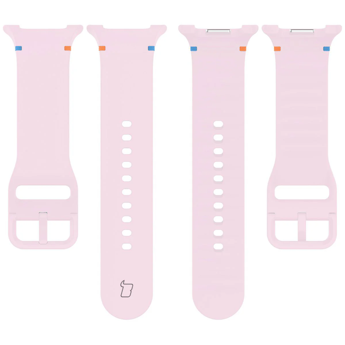 Armband für Galaxy Watch 8 40 mm / 44 mm / 8 Classic 46 mm, Bizon Strap Watch Silicone G, Rosa - Image 4