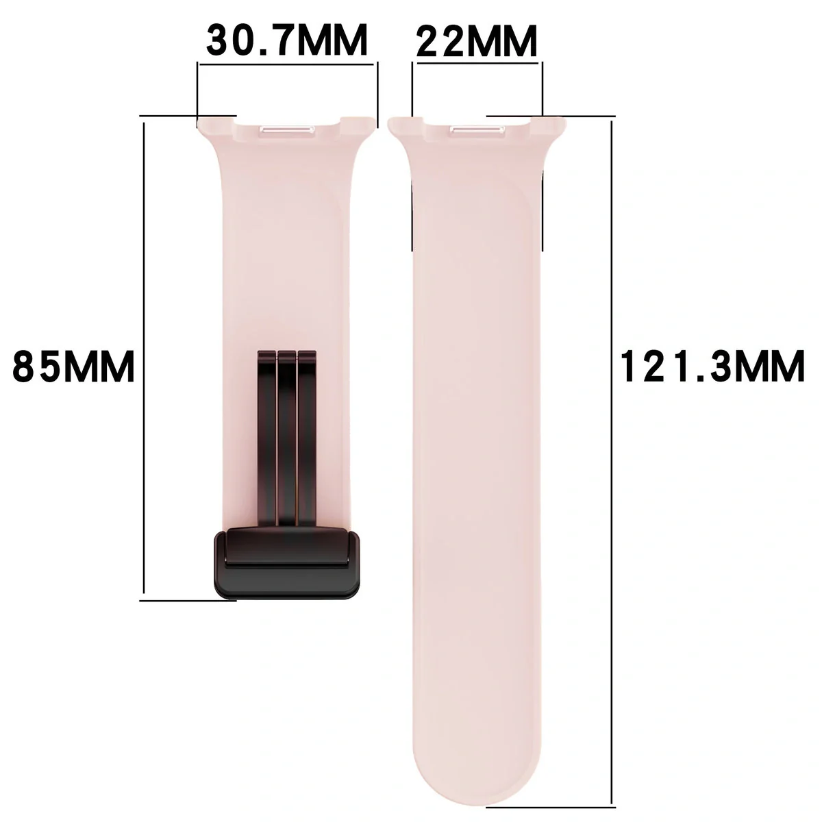 Armband für Galaxy Watch 8 40 mm / 44 mm / 8 Classic 46 mm, Bizon Strap Watch Silicone L, Rosa - Image 2