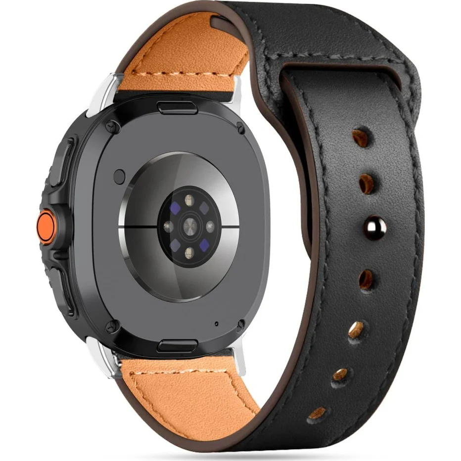 Armband für Galaxy Watch 8 40 mm / 44 mm / 8 Classic 46 mm, Tech-Protect LeatherFit, Schwarz - Image 2