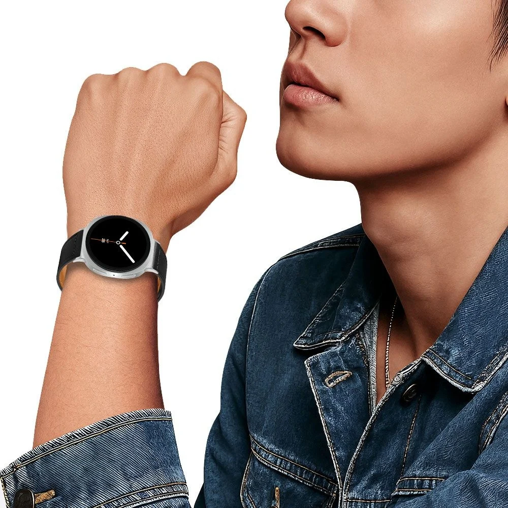 Armband für Galaxy Watch 8 40 mm / 44 mm / 8 Classic 46 mm, Tech-Protect LeatherFit, Schwarz - Image 4